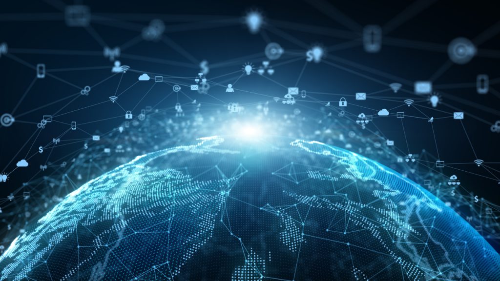 Graphics of the digital cloud