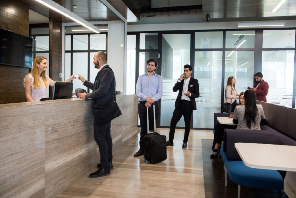 Comparing smart gates and manual entry for hotel lobby security.