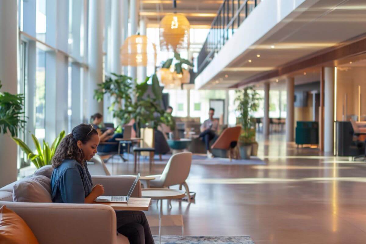 Ensuring safety and order in residential lobbies with crowd management.